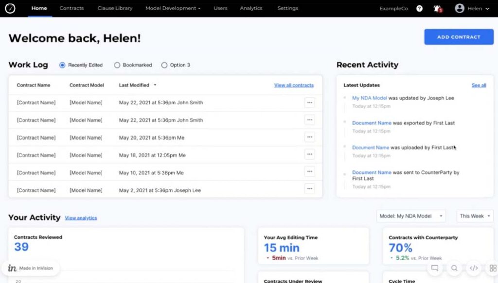 Contract Review Software, Home